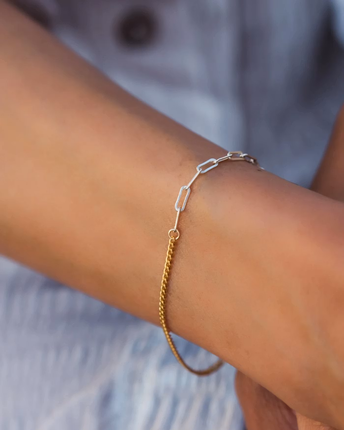 Everly Made - MOTHER & DAUGHTER armbånd i Gull