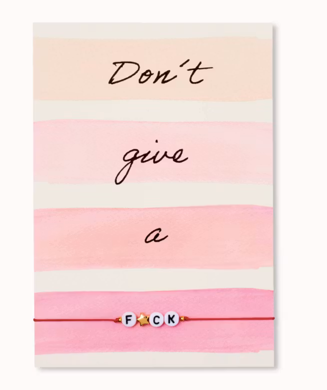 By Vivi: Bracelet Card - Don't give a F*UCK