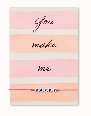 By Vivi: Bracelet Card - You make Me Happy
