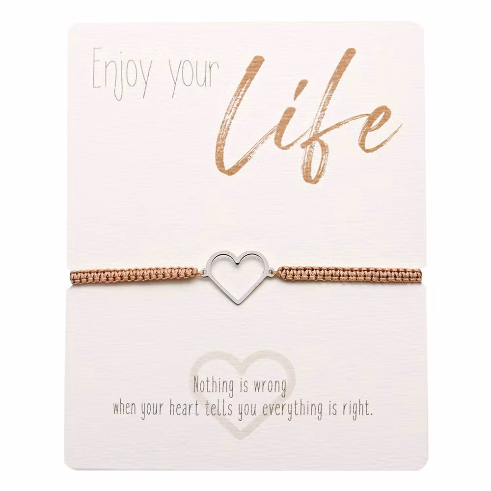 Crystals HCA Jewellery -  Enjoy Bracelet - Heart - Brown
