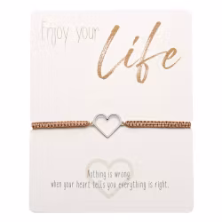 Crystals HCA Jewellery -  Enjoy Bracelet - Heart - Brown