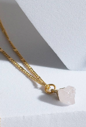 Lenny&Eva  - Bella Necklace-Rose Quartz