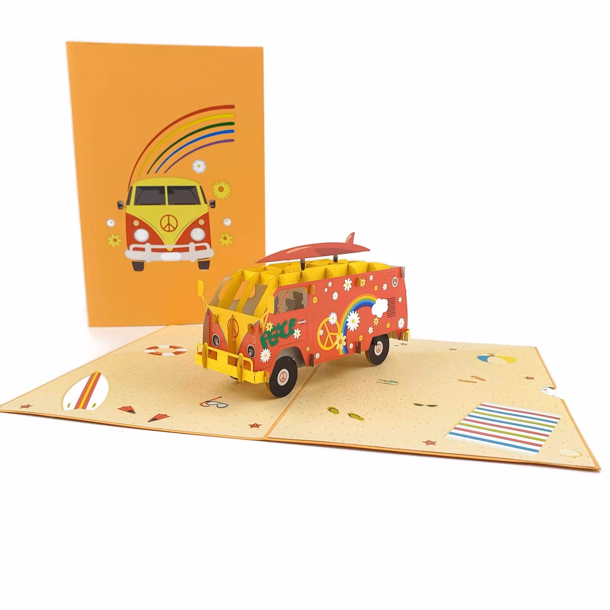 Color Pop Cards - Hippi Combi Van