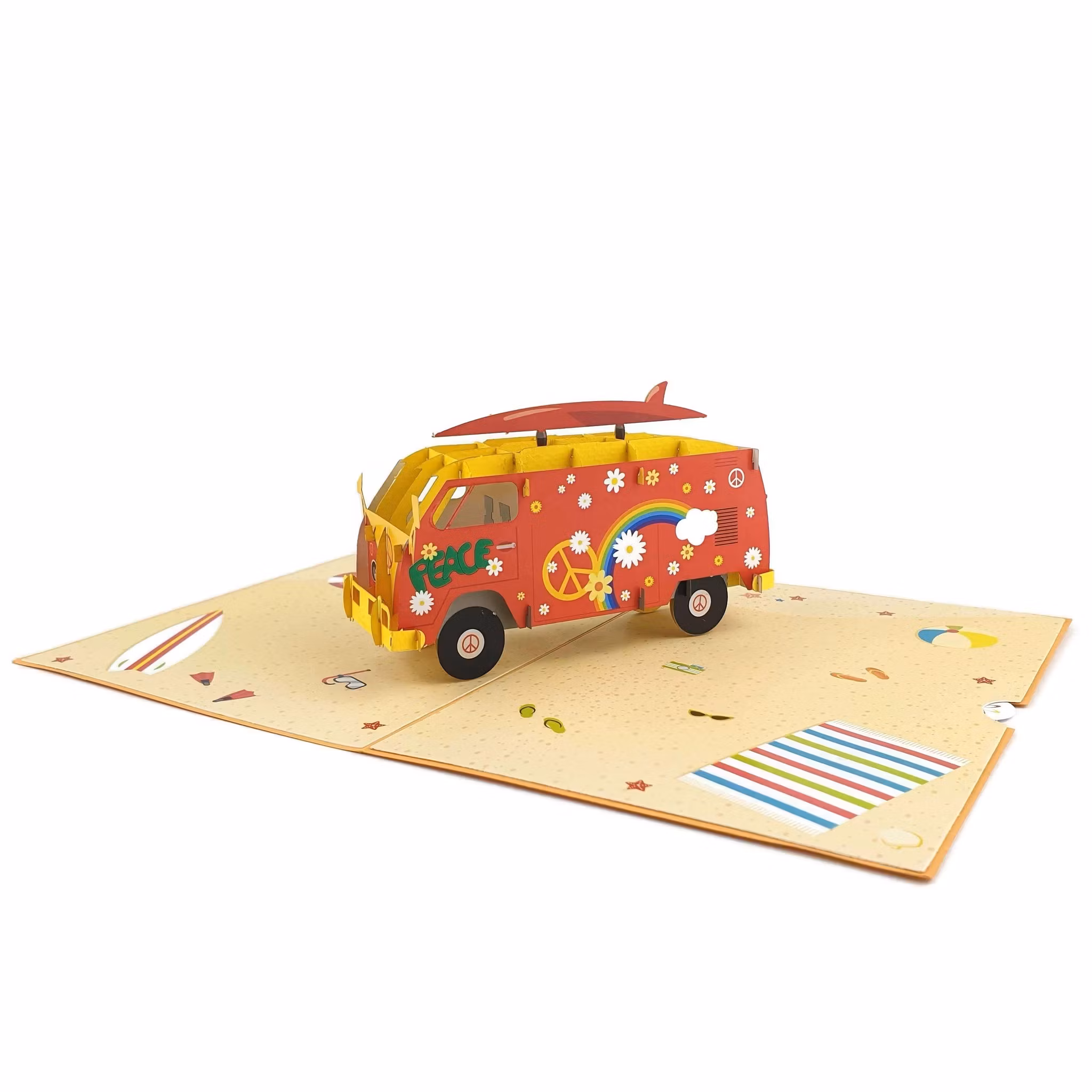 Color Pop Cards - Hippi Combi Van