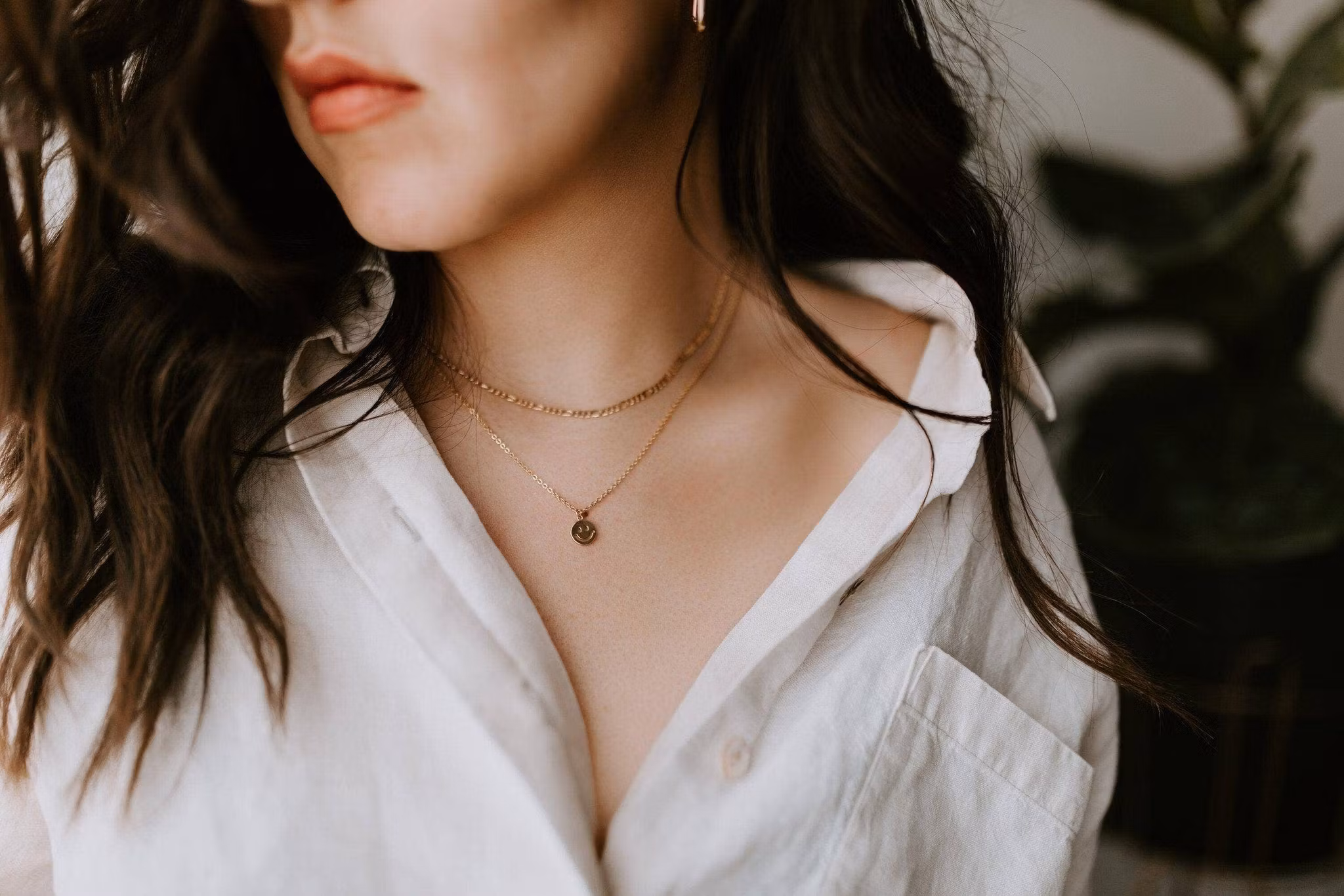 Sydney Rose - Tiny Smile Gold Necklase