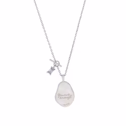 Wanderlust + Co - Breathe Silver Mantra Necklace