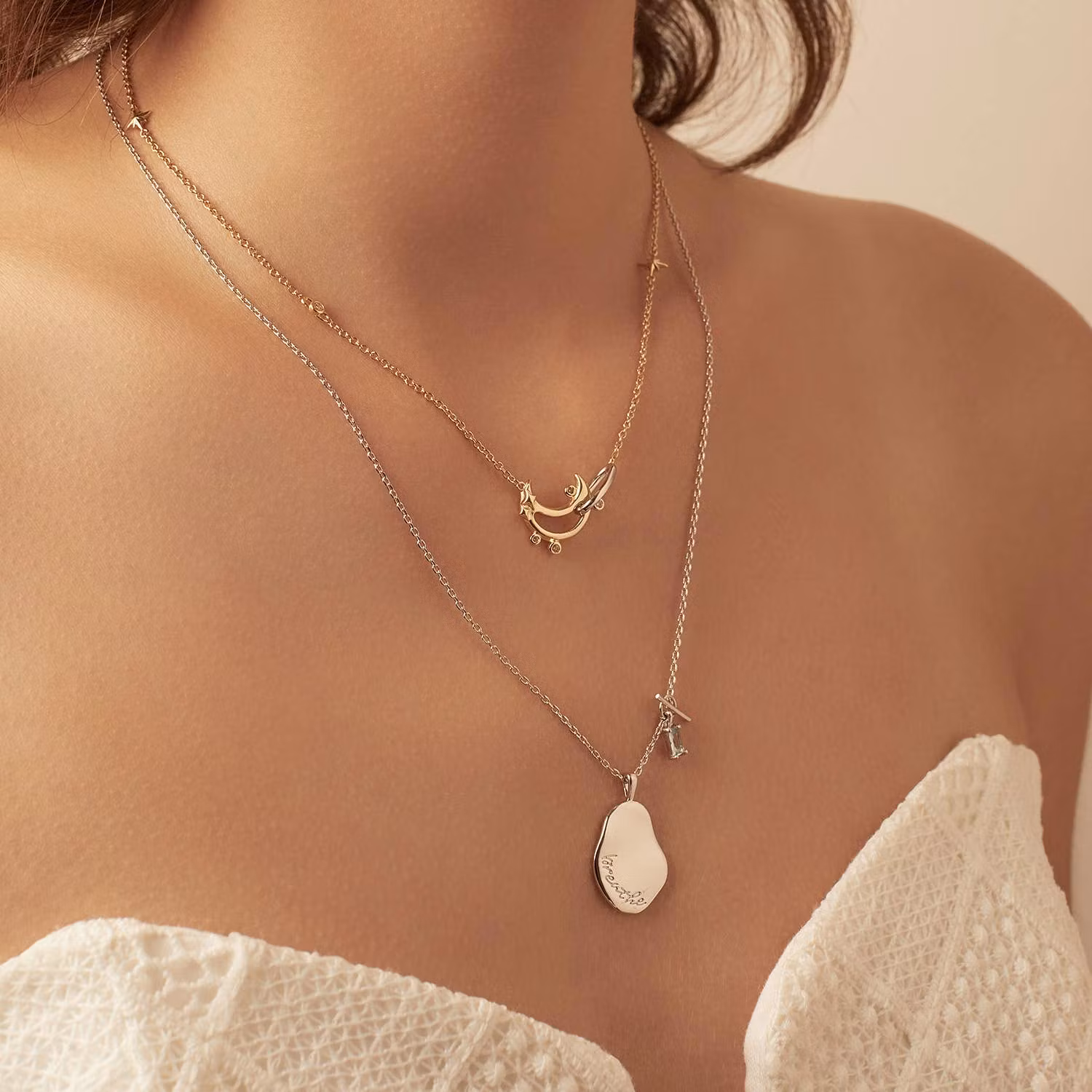 Wanderlust + Co - Breathe Silver Mantra Necklace