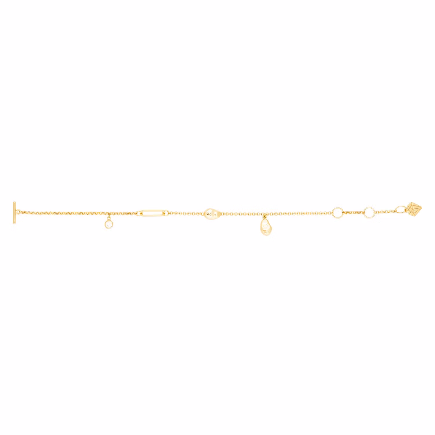 Wanderlust + Co - Flow Gold Drop Toggle Bracelet