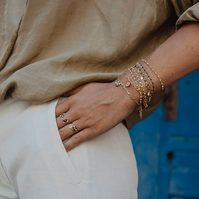 Une a Une - Bracelet Charm Indian black