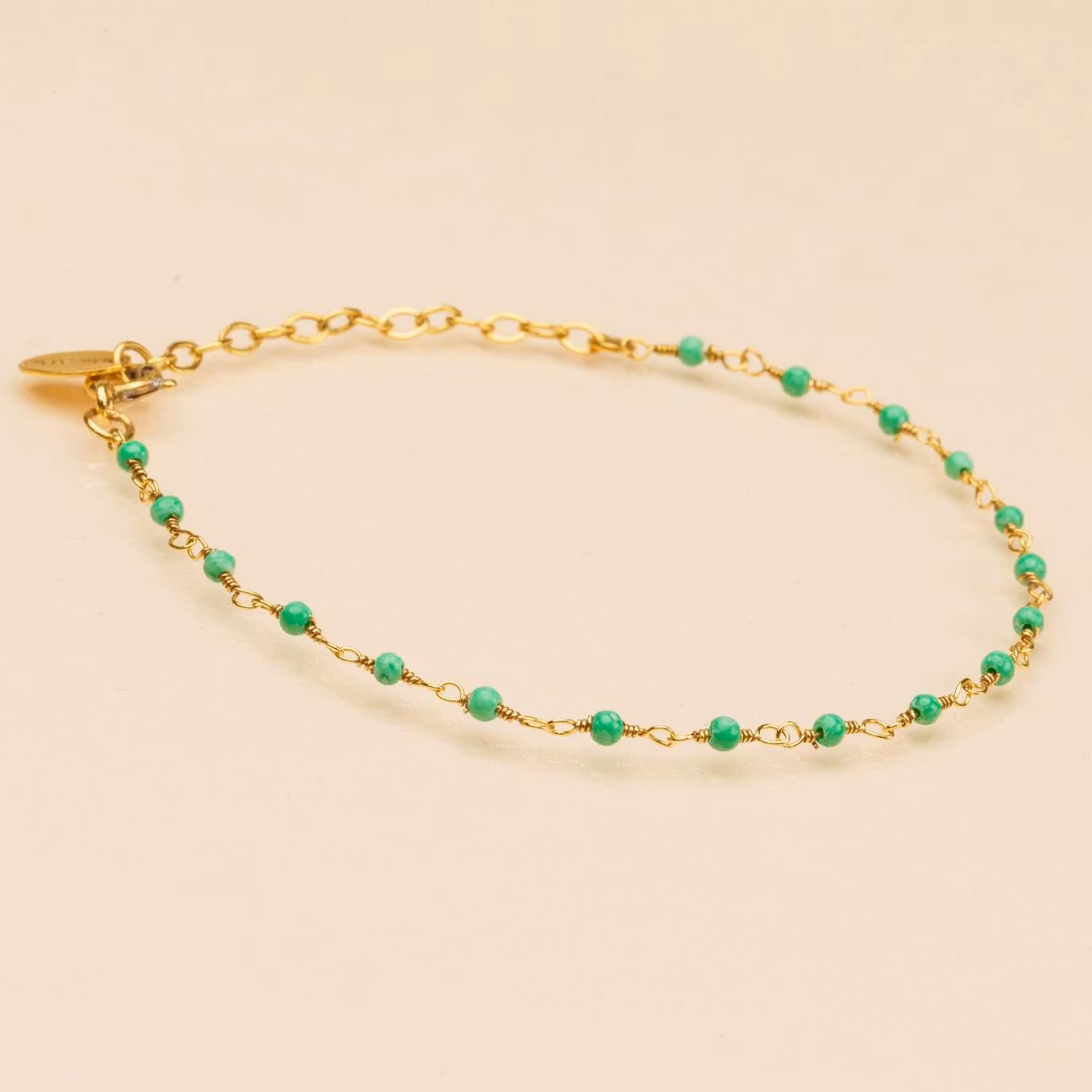Une a Une - Indian Green Chrysoprase Bracelet