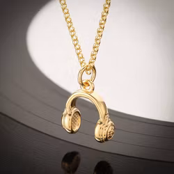 Lily Charmed - Headphones Gold Necklace