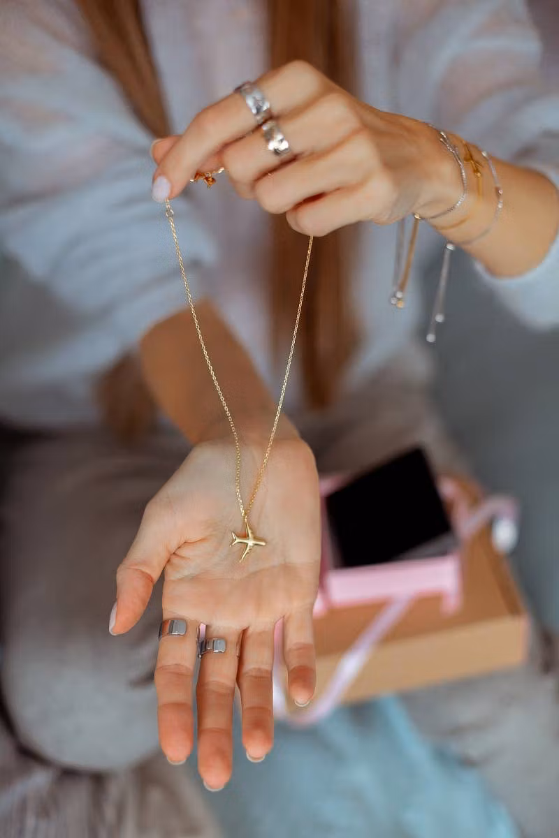 ZÓLDI jewels  Air Plane Gold Necklace