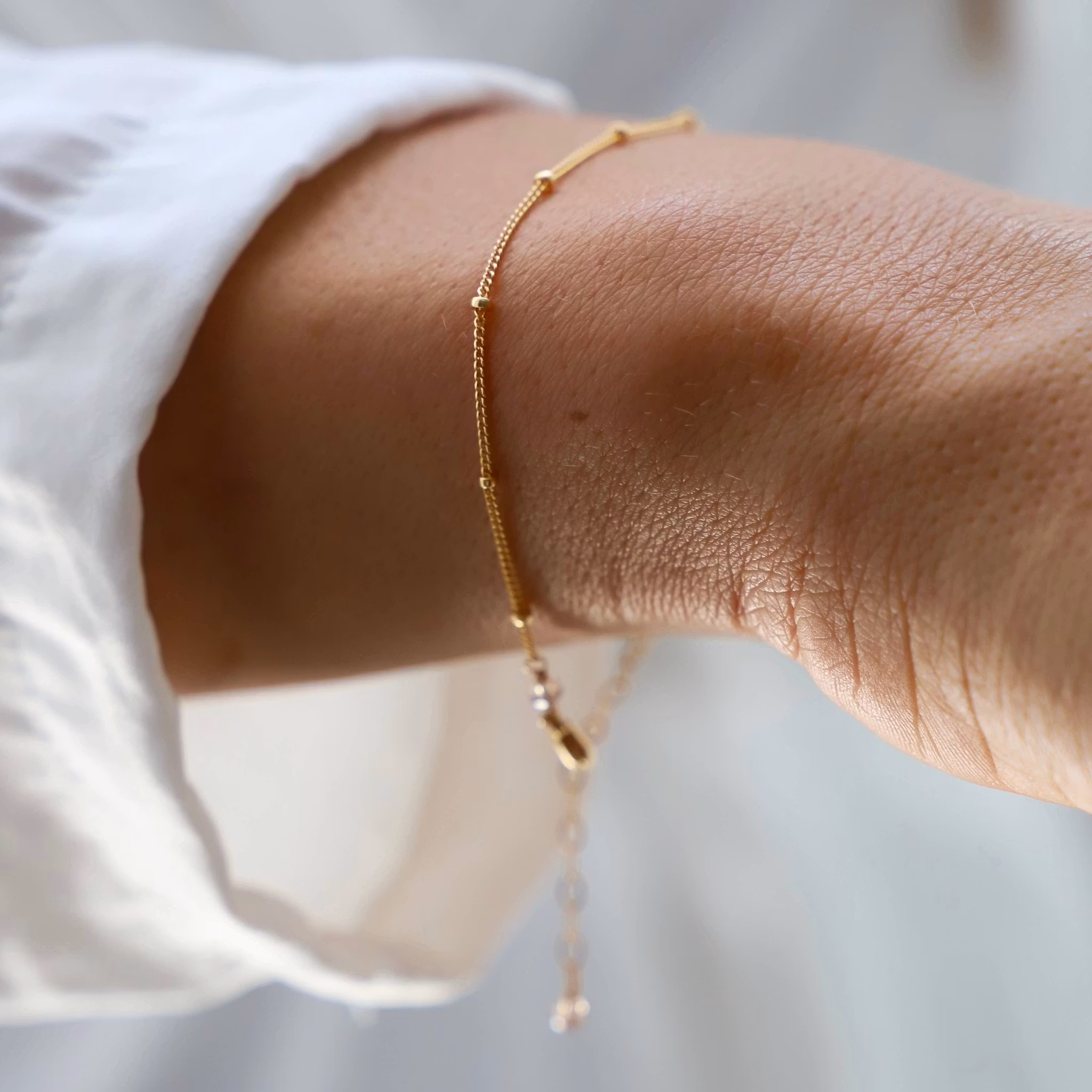 Katie Waltman - Ball Chain Gold Bracelet