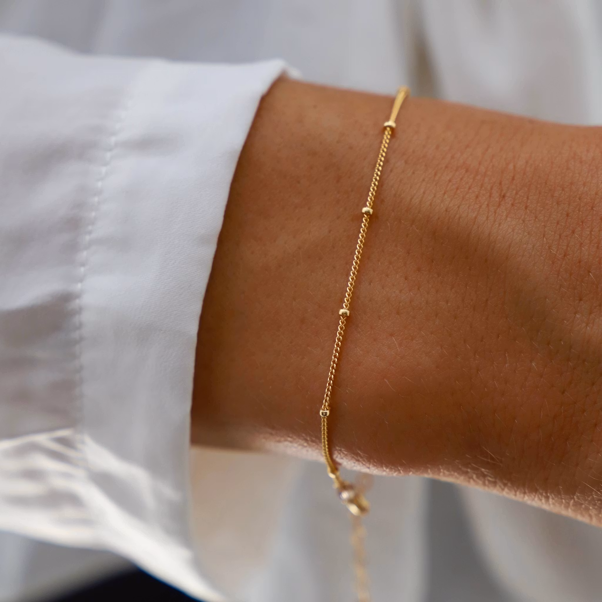 Katie Waltman - Ball Chain Gold Bracelet