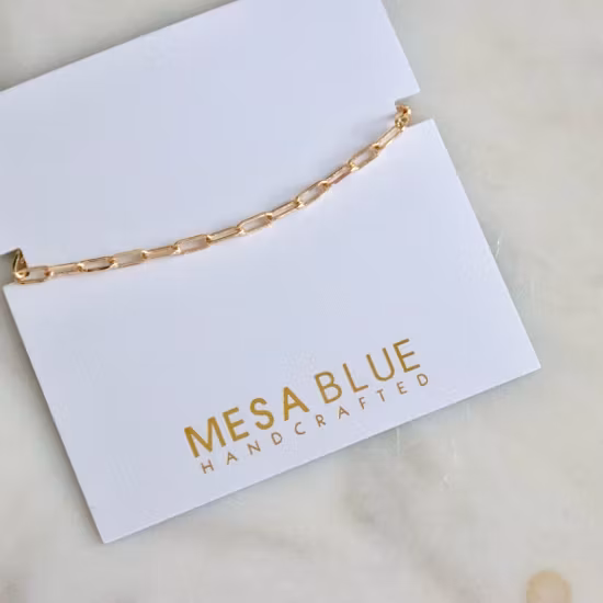 Mesa Blue - Paper Clip Bracelet