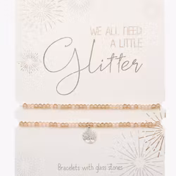 Crystals HCA Jewellery -  2pk Glitter Bracelet - Tree of Life
