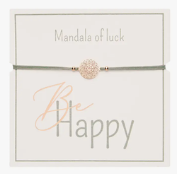 Crystals HCA Jewellery -  "Be Happy Bracelet" - Rosegoldplated Mandala of Luck
