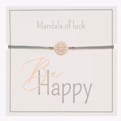 Crystals HCA Jewellery -  "Be Happy Bracelet" - Rosegoldplated Mandala of Luck
