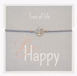 Crystals HCA Jewellery -  "Be Happy Bracelet" - Tree of Life - Rosegold