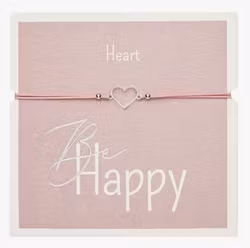Crystals HCA Jewellery -  "Be Happy Bracelet" - Silver Heart