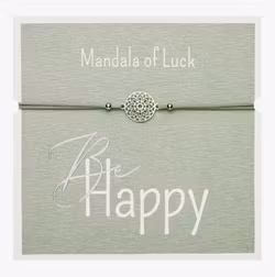 Crystals HCA Jewellery -  "Be Happy Bracelet" -SILVER plated Mandala of Luck