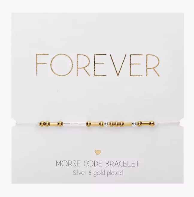 Crystals HCA Jewellery -  Morse Code Bracelet - "FOREVER"