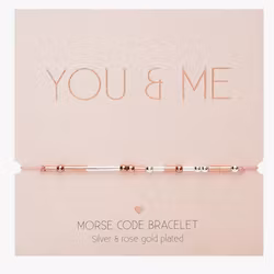 Crystals HCA Jewellery -  Morse Code Bracelet - "You & Me"