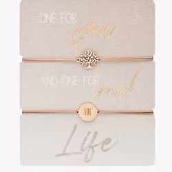 Crystals HCA Jewellery -  2pk One for You... Bracelet - "Tree of Life" Rosegold
