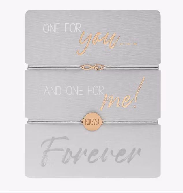 Crystals HCA Jewellery -  2pk One for You... Bracelet - "Forever" Rosegold