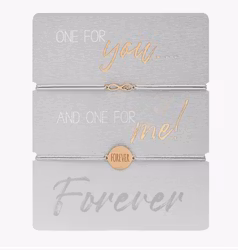 Crystals HCA Jewellery -  2pk One for You... Bracelet - "Forever" Rosegold