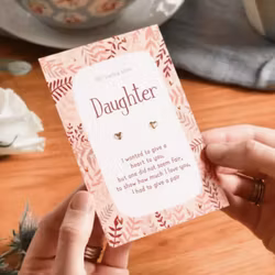 Manta Makes - Daughter - Hjerte Øredobber - Rosegull