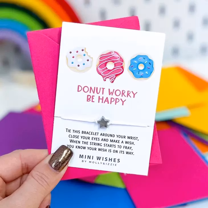 Molly & Izzie - WishBracelet - Donut Worry Be Happy