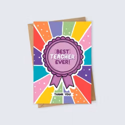 Inky in the Wild - Best Teacher Ever Card