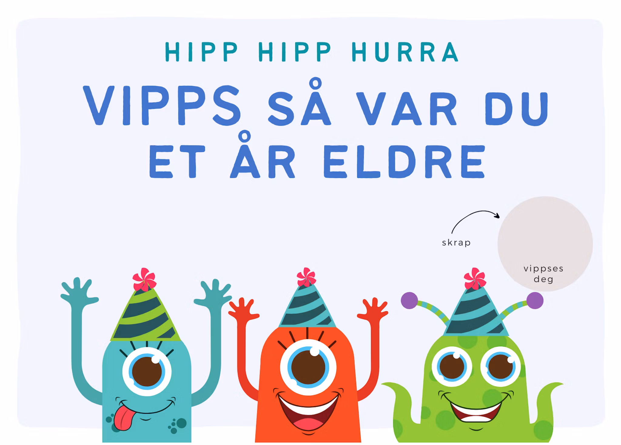 3pk Vipps Skrapekort - Monster