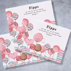 3pk Vipps Skrapekort - Cake Pops