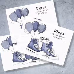 3pk Vipps Skrapekort - Blue Sneakers