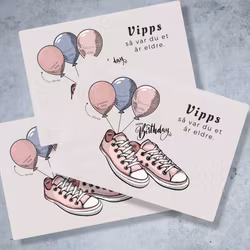 3pk Vipps Skrapekort - Rosa Sneakers