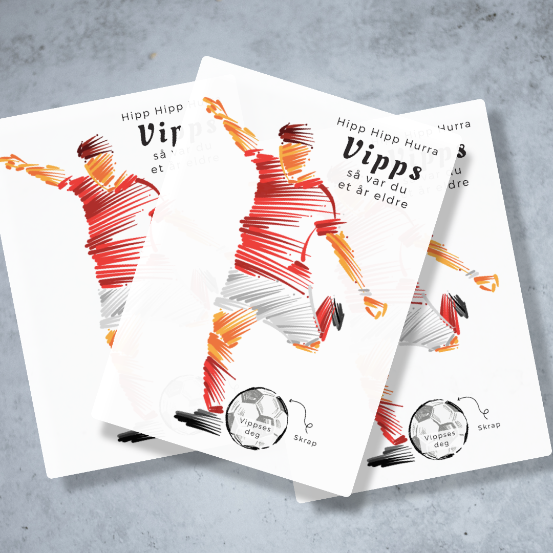 3pk Vipps Skrapekort - Fotball