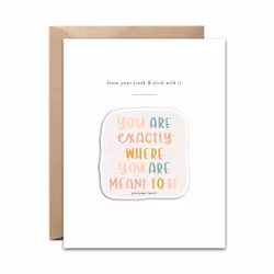 Pixel Paper Heart Sticker Card - Meant to be