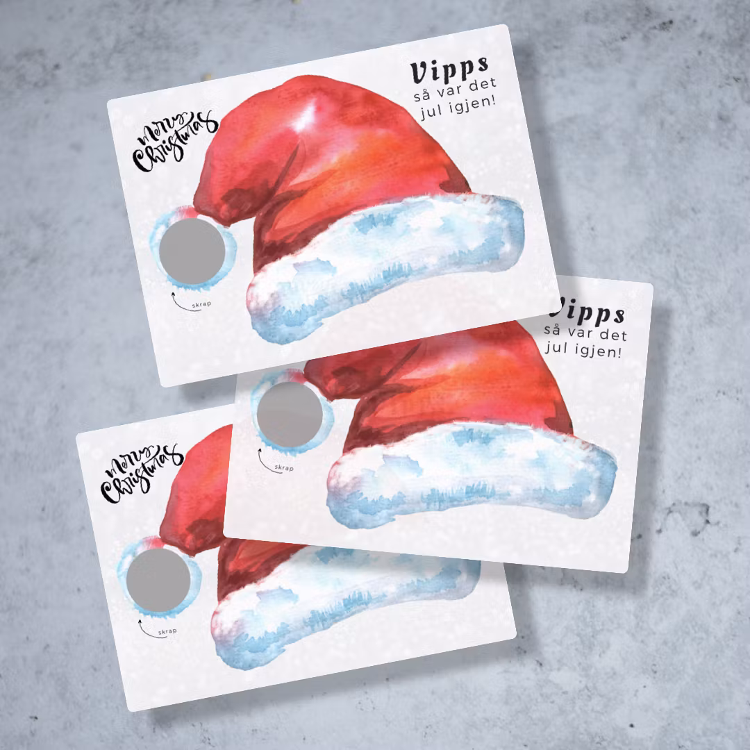3pk Vipps Skrapekort Nissekort