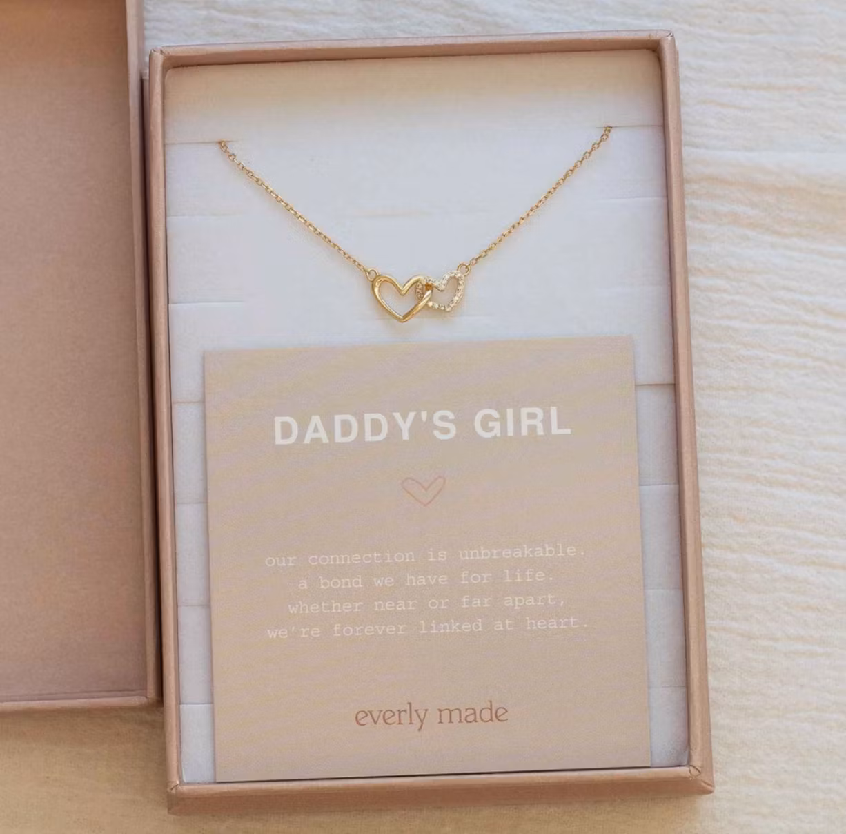Everly Made - Linked Heart - Pappas Jente - Gullkjede