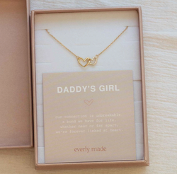 Everly Made - Linked Heart - Pappas Jente - Gullkjede