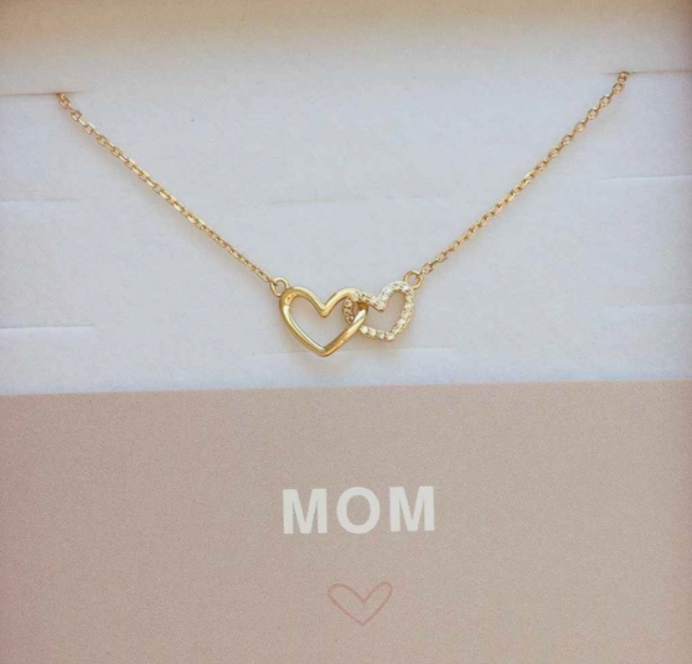 Everly Made - Linked Heart - Mamma - Gullkjede