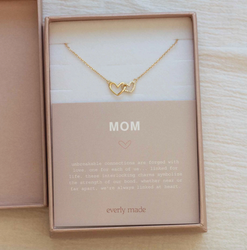 Everly Made - Linked Heart - Mamma - Gullkjede
