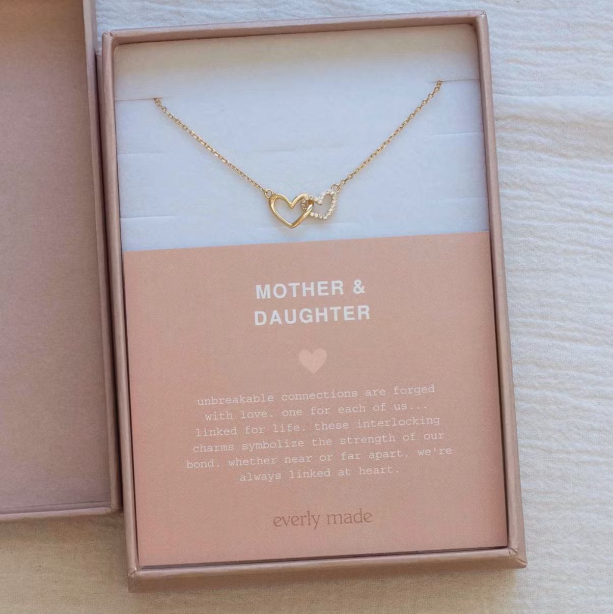 Everly Made - Linked Heart - Mor/Datter - Gullkjede