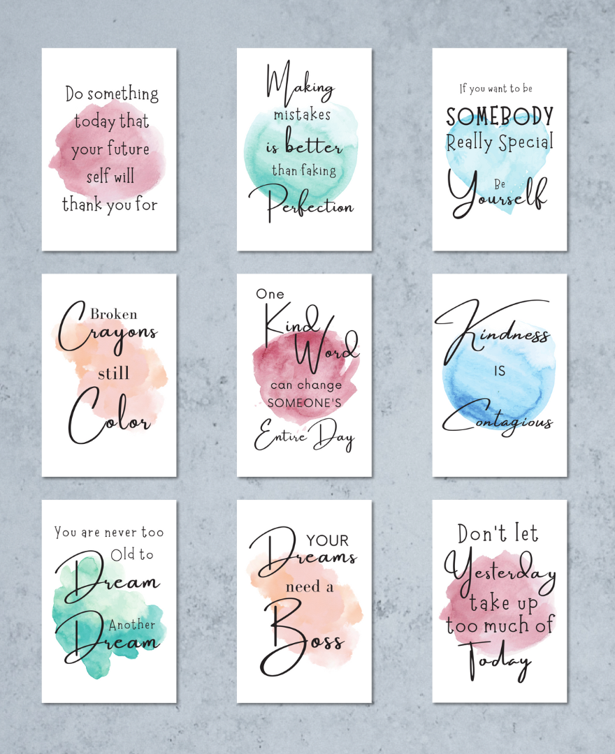9pk Positive Cards