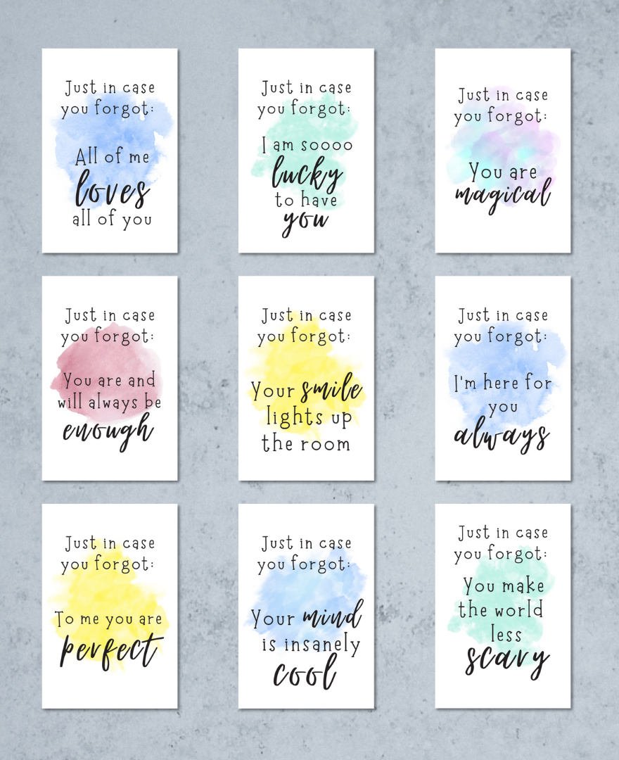 9pk Raus Hverdag kort - In Case you Forgot