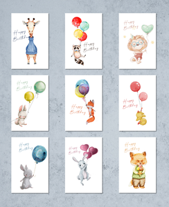 9pk Happy Birthday Minikort