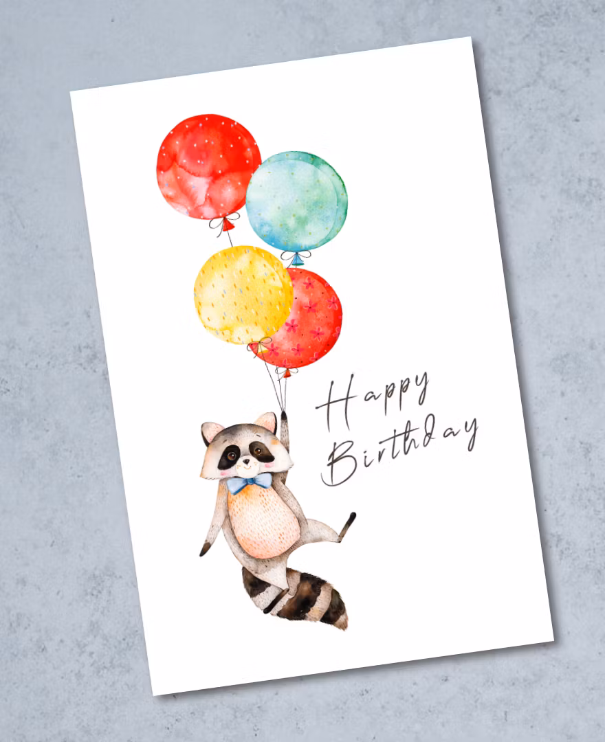 9pk Happy Birthday Minikort