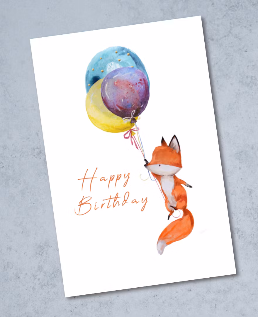 9pk Happy Birthday Minikort